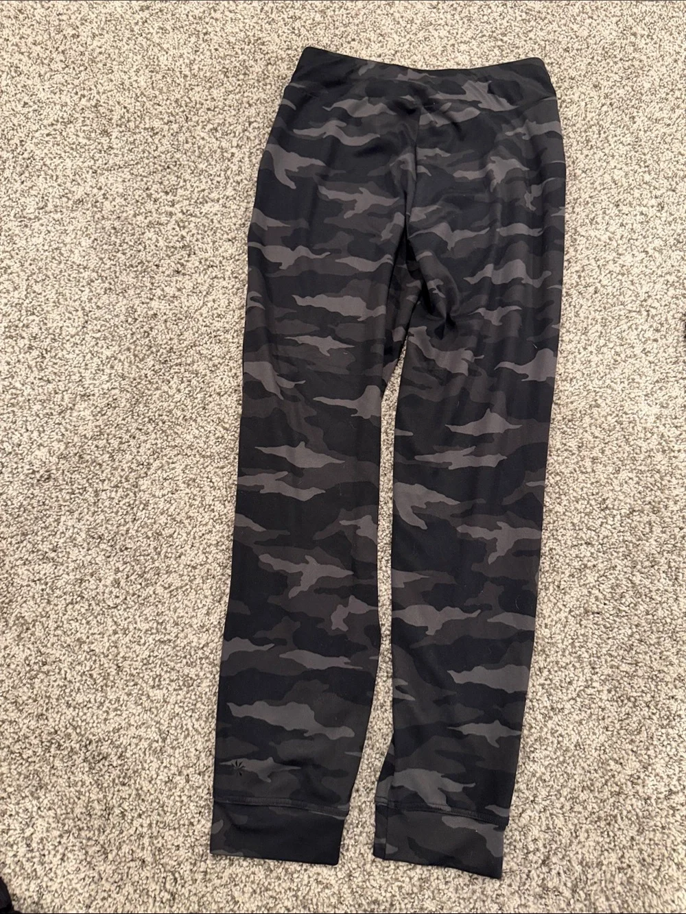 Athleta Girls Black & Gray Camo Sweat Joggers